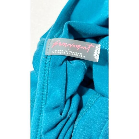 Free People Womens Movement Ashford Side To Side Performance Jumpsuit Blue Large - Picture 3 of 16